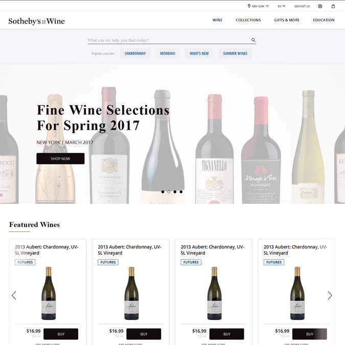 Sotheby’s Wine - PSD to HTML - Xhtmljunction's client