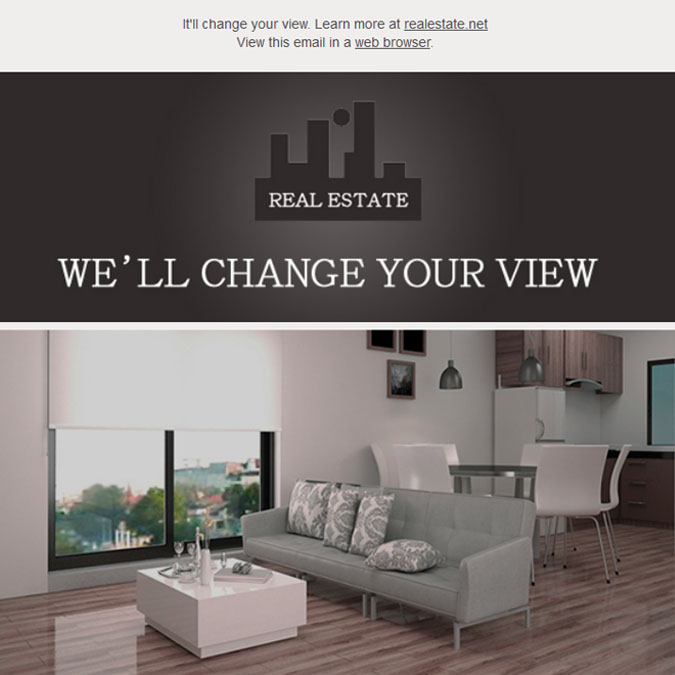 Real Estate - PSD to Responsive Newsletter - Xhtmljunction's client