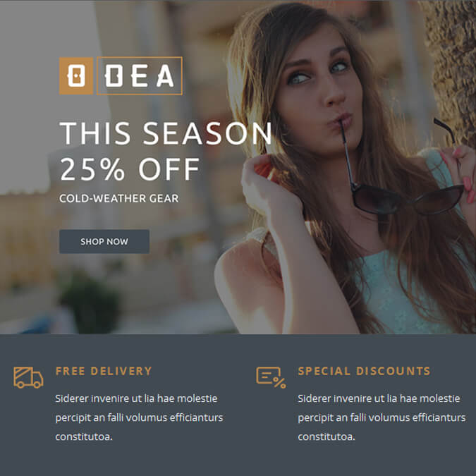 ODEA - PSD to Responsive Newsletter - Xhtmljunction's client
