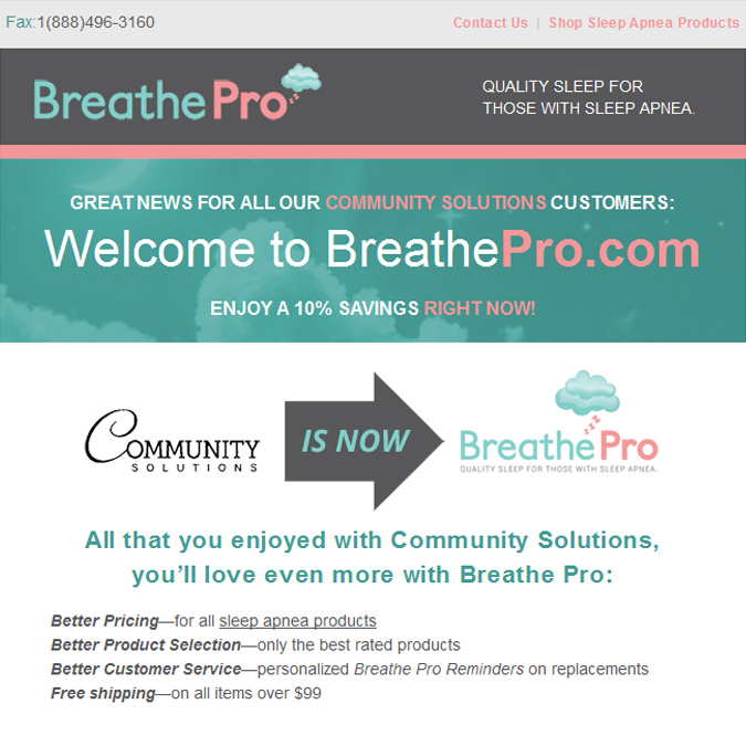 BreathePro - PSD to Responsive Newsletter - Xhtmljunction's client