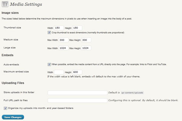 Image Sizing