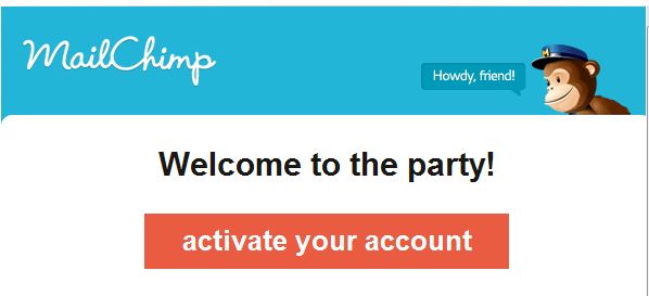 Mailchimp Account Activation Email