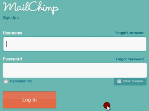 Mailchimp Sign In Page