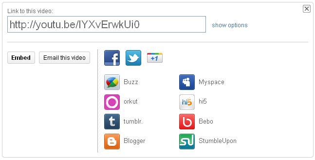Options to embed links to Facebook and Twitter