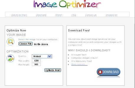 Preview of Image Optimizer