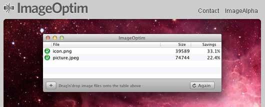 Preview of ImageOptim image optimizer