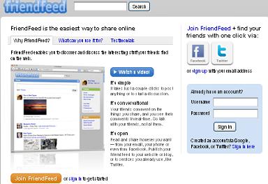 Preview of Friendfeed
