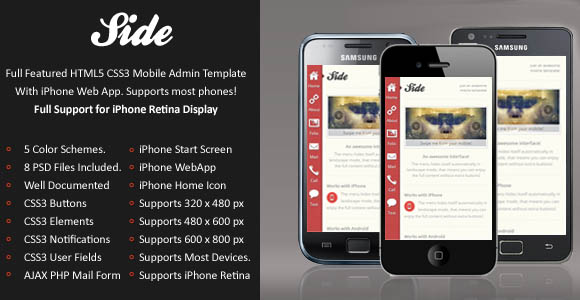 Side Mobile Retina Template