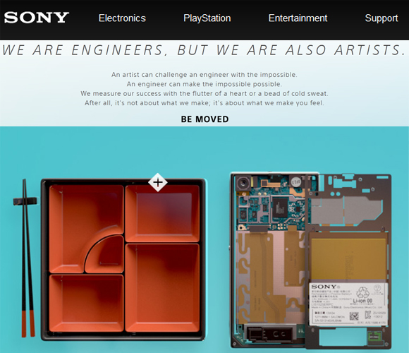 Sony- Parallax Website