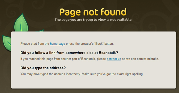 beanstalkapp.com - 404 Error Page