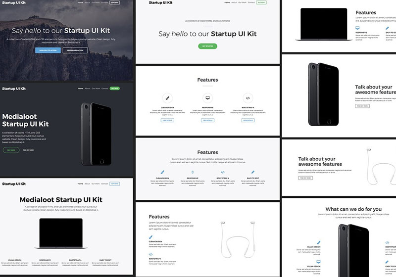 Bootstrap 4 Startup UI Kit