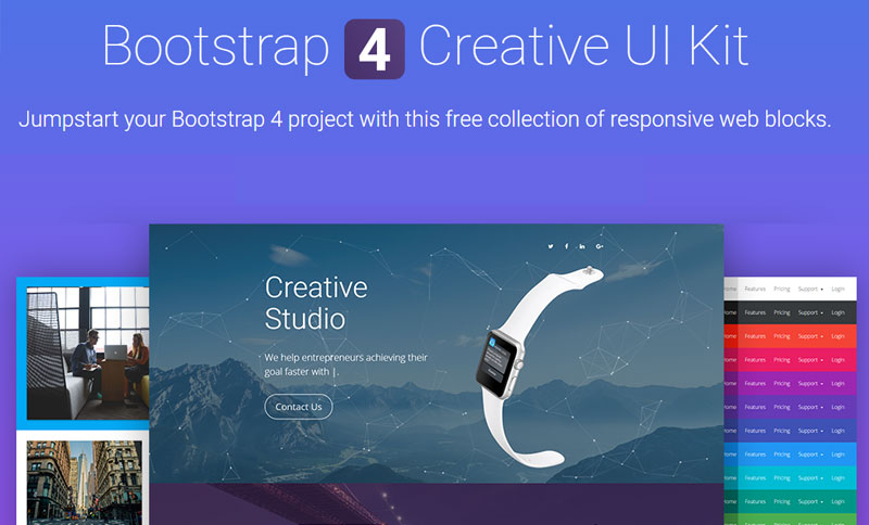 Bootstrap 4 Creative UI Kit