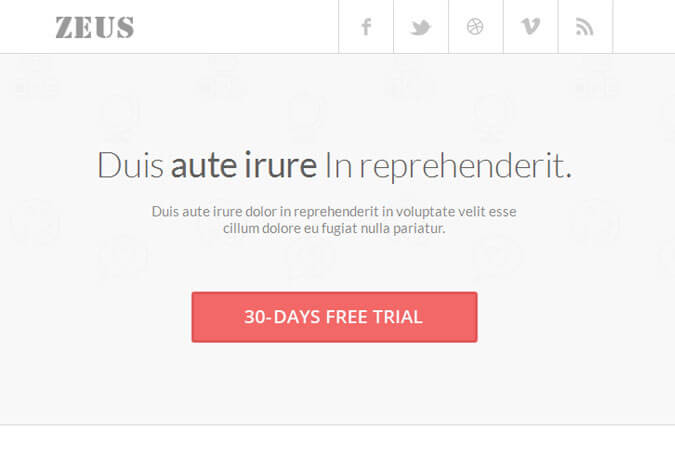 ZEUS - PSD to Responsive Newsletter - Xhtmljunction's client