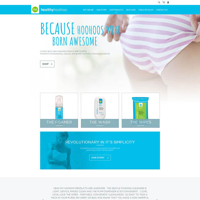 Healthy Hoohoo - PSD to Shopify - Xhtmljunction's client